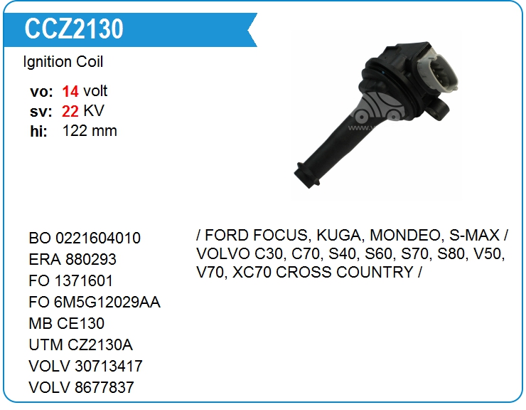 U5037 Ford Focus Kuga Mondeo S-MAX Volvo V70 C30 C70 V70 NGK Ignition Coil